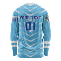 Personalized Uruguay 2024 Football Long Sleeve Shirt Come On La Celeste - Wonder Print Shop
