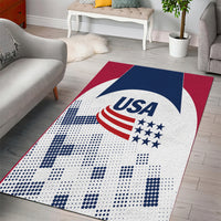 USA 2024 Soccer Area Rug The Stars and Stripes Go Champion - Wonder Print Shop