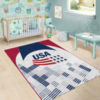 USA 2024 Soccer Area Rug The Stars and Stripes Go Champion - Wonder Print Shop