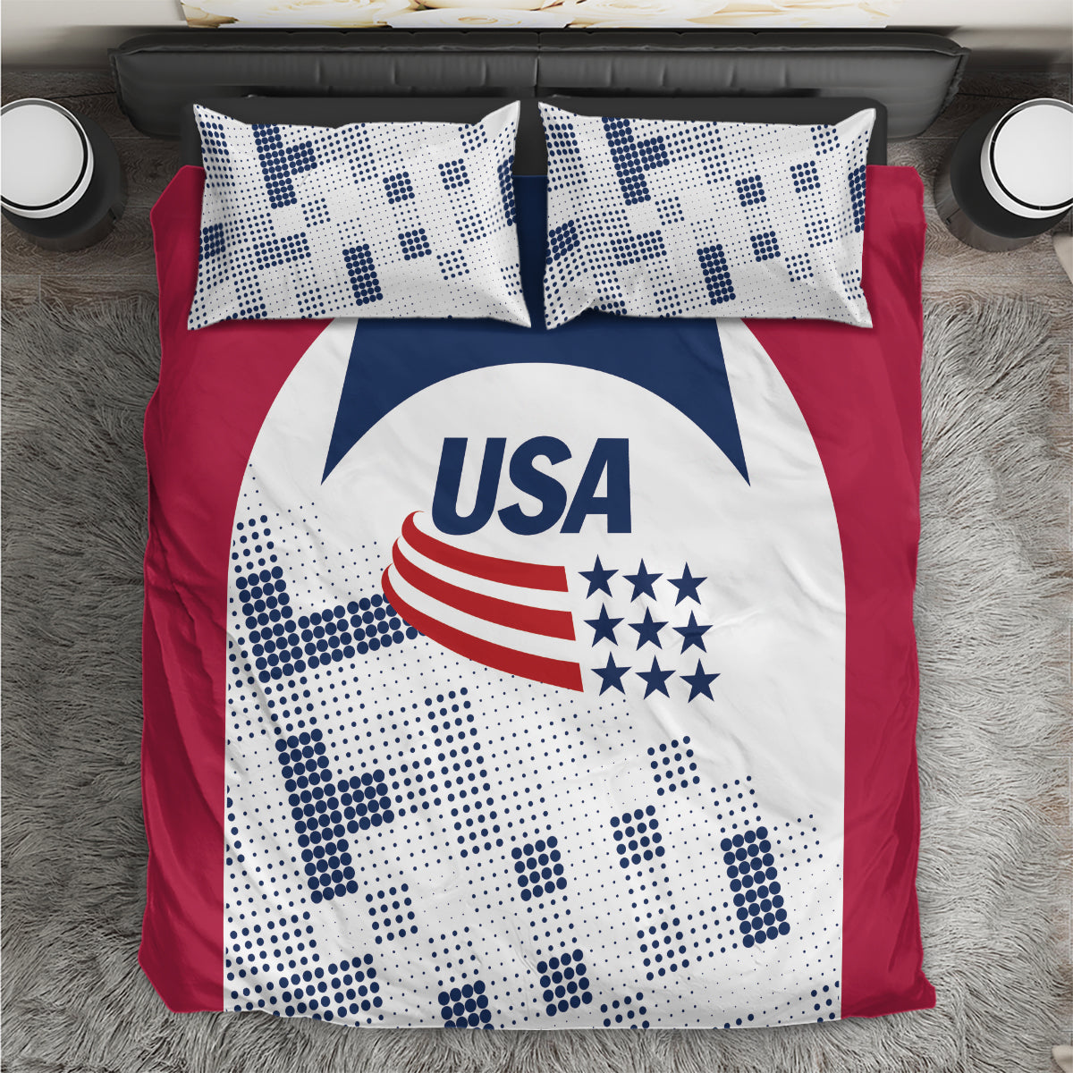 USA 2024 Soccer Bedding Set The Stars and Stripes Go Champion