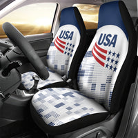 USA 2024 Soccer Car Seat Cover The Stars and Stripes Go Champion - Wonder Print Shop