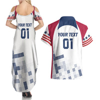 Personalized USA 2024 Soccer Couples Matching Summer Maxi Dress and Hawaiian Shirt The Stars and Stripes Go Champion - Wonder Print Shop
