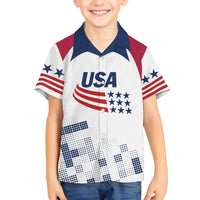 Personalized USA 2024 Soccer Family Matching Off The Shoulder Long Sleeve Dress and Hawaiian Shirt The Stars and Stripes Go Champion - Wonder Print Shop