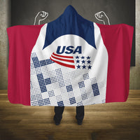 USA 2024 Soccer Hooded Blanket The Stars and Stripes Go Champion