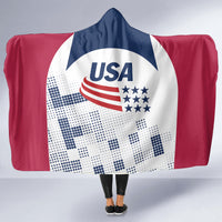 USA 2024 Soccer Hooded Blanket The Stars and Stripes Go Champion