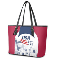 USA 2024 Soccer Leather Tote Bag The Stars and Stripes Go Champion - Wonder Print Shop