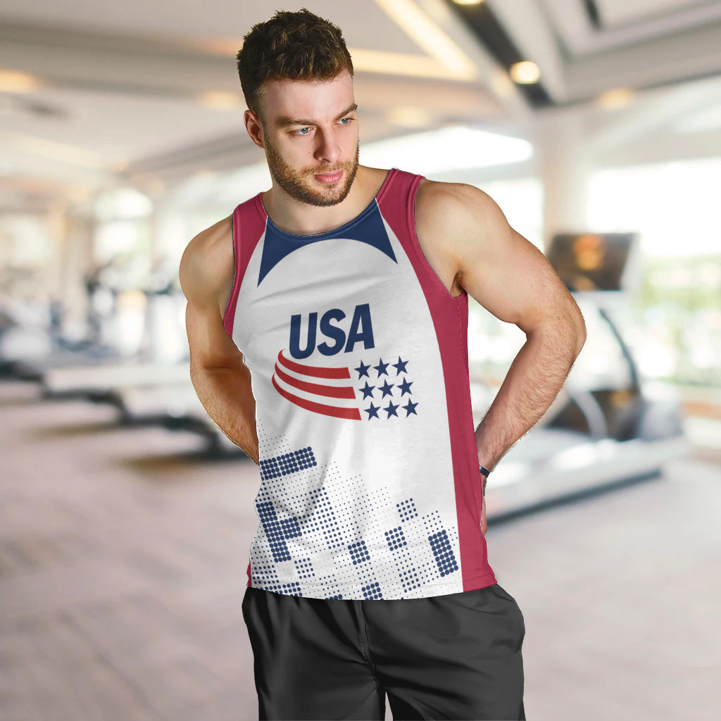 Personalized USA 2024 Soccer Men Tank Top The Stars and Stripes Go Champion