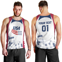 Personalized USA 2024 Soccer Men Tank Top The Stars and Stripes Go Champion - Wonder Print Shop
