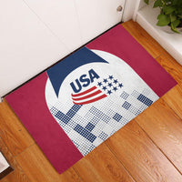 USA 2024 Soccer Rubber Doormat The Stars and Stripes Go Champion - Wonder Print Shop