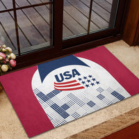 USA 2024 Soccer Rubber Doormat The Stars and Stripes Go Champion - Wonder Print Shop