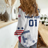 Personalized USA 2024 Soccer Women Casual Shirt The Stars and Stripes Go Champion - Wonder Print Shop