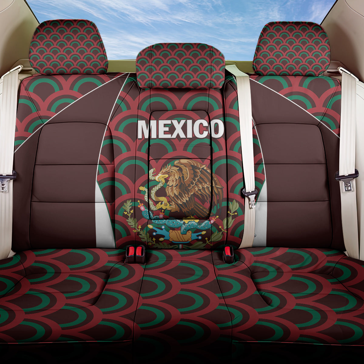 Mexico 2024 Football Back Car Seat Cover Come On El Tri