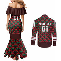 Personalized Mexico 2024 Football Couples Matching Mermaid Dress and Long Sleeve Button Shirt Come On El Tri LT01
