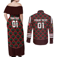 Personalized Mexico 2024 Football Couples Matching Off Shoulder Maxi Dress and Long Sleeve Button Shirt Come On El Tri - Wonder Print Shop
