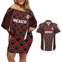Personalized Mexico 2024 Football Couples Matching Off Shoulder Short Dress and Hawaiian Shirt Come On El Tri - Wonder Print Shop