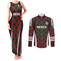 Personalized Mexico 2024 Football Couples Matching Tank Maxi Dress and Long Sleeve Button Shirt Come On El Tri - Wonder Print Shop