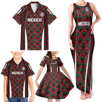 Personalized Mexico 2024 Football Family Matching Tank Maxi Dress and Hawaiian Shirt Come On El Tri - Wonder Print Shop