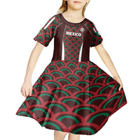 Personalized Mexico 2024 Football Kid Short Sleeve Dress Come On El Tri - Wonder Print Shop