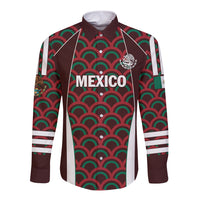 Personalized Mexico 2024 Football Long Sleeve Button Shirt Come On El Tri - Wonder Print Shop