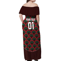 Personalized Mexico 2024 Football Off Shoulder Maxi Dress Come On El Tri - Wonder Print Shop