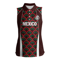 Personalized Mexico 2024 Football Women Sleeveless Polo Shirt Come On El Tri - Wonder Print Shop