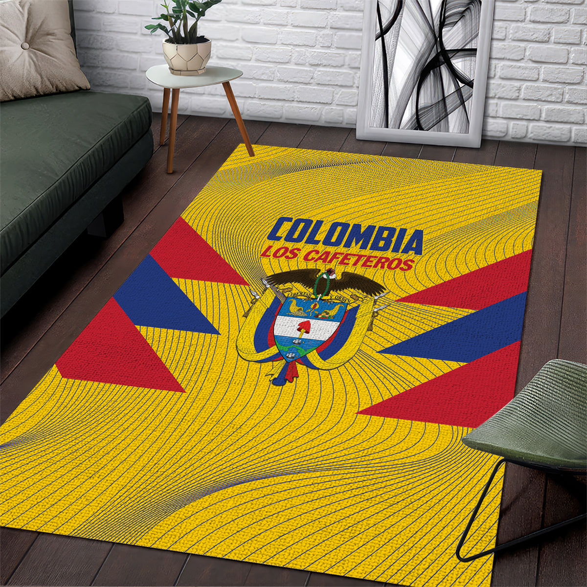 Colombia 2024 Football Area Rug Go Los Cafeteros