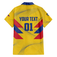 Personalized Colombia 2024 Football Family Matching Long Sleeve Bodycon Dress and Hawaiian Shirt Go Los Cafeteros - Wonder Print Shop