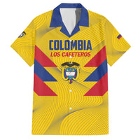 Personalized Colombia 2024 Football Family Matching Short Sleeve Bodycon Dress and Hawaiian Shirt Go Los Cafeteros - Wonder Print Shop