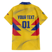 Personalized Colombia 2024 Football Family Matching Short Sleeve Bodycon Dress and Hawaiian Shirt Go Los Cafeteros - Wonder Print Shop