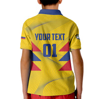 Personalized Colombia 2024 Football Kid Polo Shirt Go Los Cafeteros - Wonder Print Shop