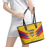 Colombia 2024 Football Leather Tote Bag Go Los Cafeteros - Wonder Print Shop