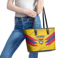 Colombia 2024 Football Leather Tote Bag Go Los Cafeteros - Wonder Print Shop