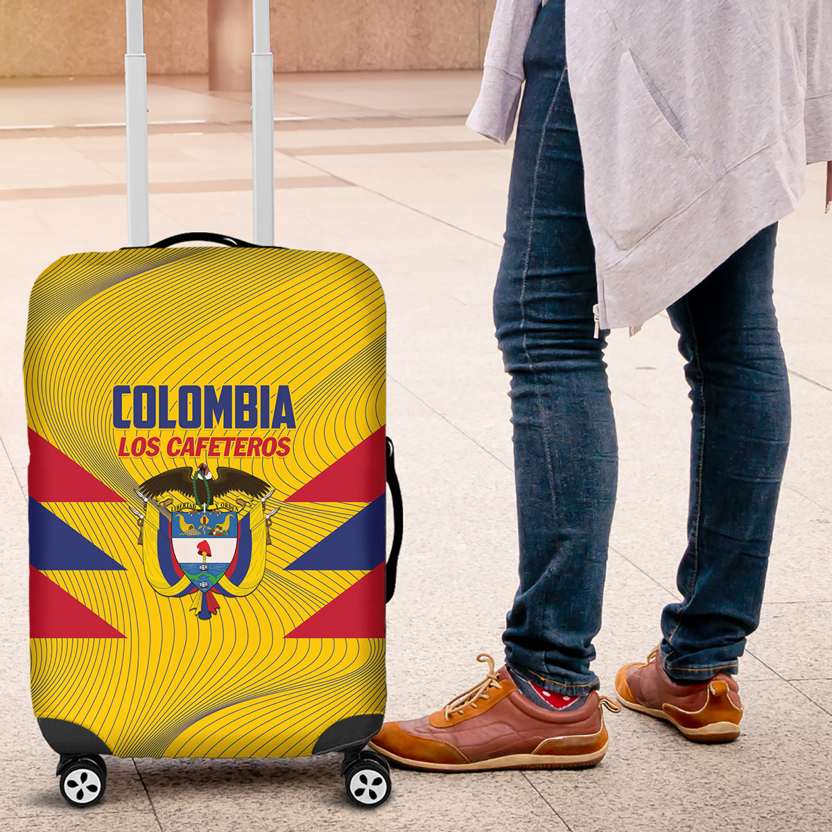 Colombia 2024 Football Luggage Cover Go Los Cafeteros