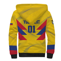 Personalized Colombia 2024 Football Sherpa Hoodie Go Los Cafeteros - Wonder Print Shop