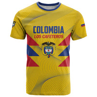 Personalized Colombia 2024 Football T Shirt Go Los Cafeteros - Wonder Print Shop