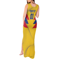 Personalized Colombia 2024 Football Tank Maxi Dress Go Los Cafeteros - Wonder Print Shop