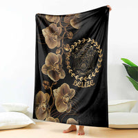 Belize Gold Orchid Blanket Luxury Stylized