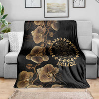 Belize Gold Orchid Blanket Luxury Stylized