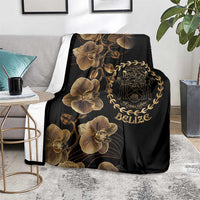 Belize Gold Orchid Blanket Luxury Stylized