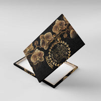 Belize Gold Orchid Canvas Wall Art Luxury Stylized