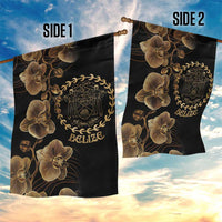 Belize Gold Orchid Garden Flag Luxury Stylized