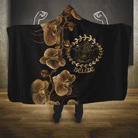 Belize Gold Orchid Hooded Blanket Luxury Stylized