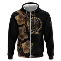 Belize Gold Orchid Hoodie Luxury Stylized