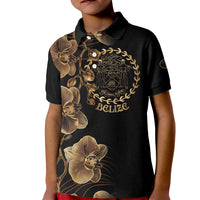 Belize Gold Orchid Kid Polo Shirt Luxury Stylized