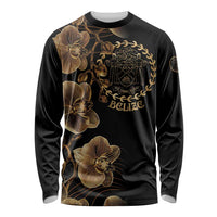 Belize Gold Orchid Long Sleeve Shirt Luxury Stylized