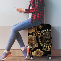 Belize Gold Orchid Luggage Cover Luxury Stylized