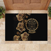 Belize Gold Orchid Rubber Doormat Luxury Stylized