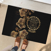 Belize Gold Orchid Rubber Doormat Luxury Stylized