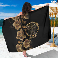 Belize Gold Orchid Sarong Luxury Stylized