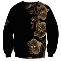 Belize Gold Orchid Sweatshirt Luxury Stylized